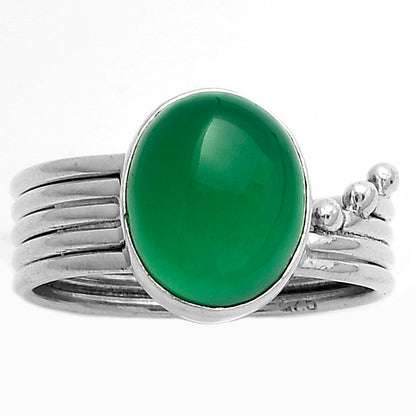 Natural Green Onyx Ring size-9 R-1492 SDR175568