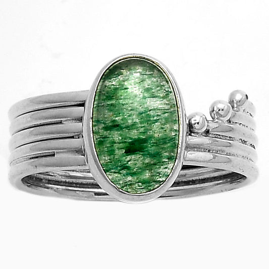 Natural Green Aventurine Ring size-8.5 R-1492 SDR175570
