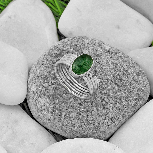 Natural Green Aventurine Ring size-8.5 R-1492 SDR175570