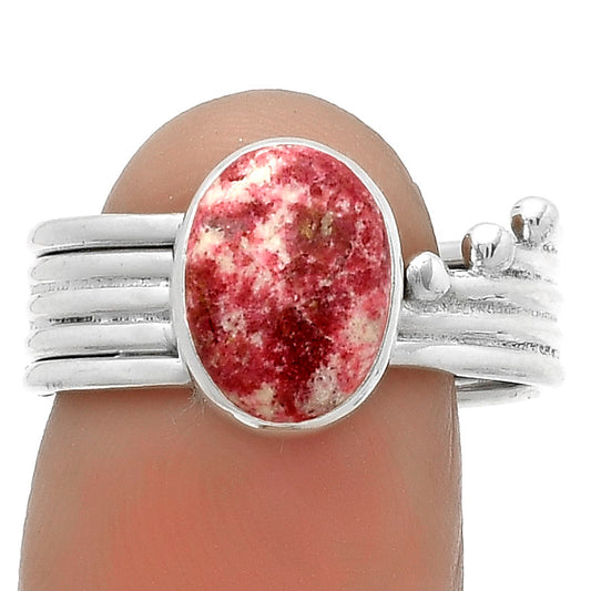 Natural Pink Thulite - Norway Ring size-8 R-1492 SDR175575