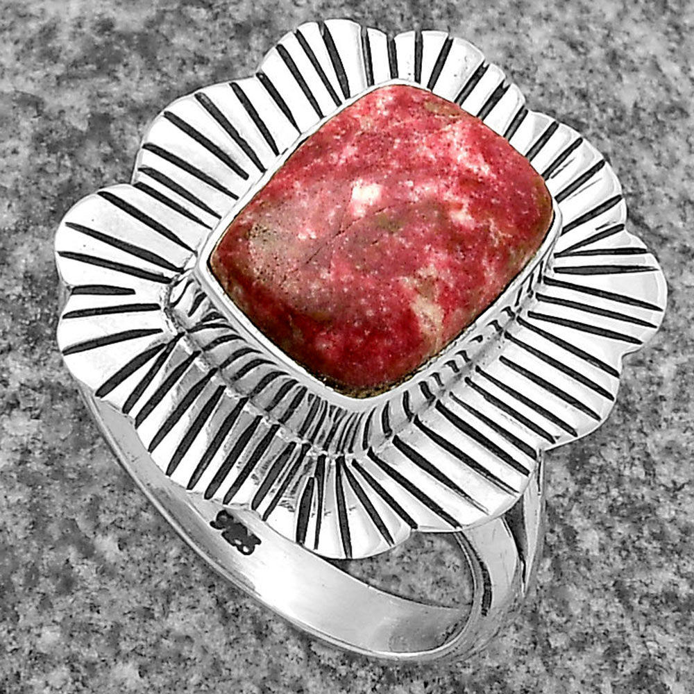 Natural Pink Thulite - Norway Ring size-8 R-1086 SDR175590