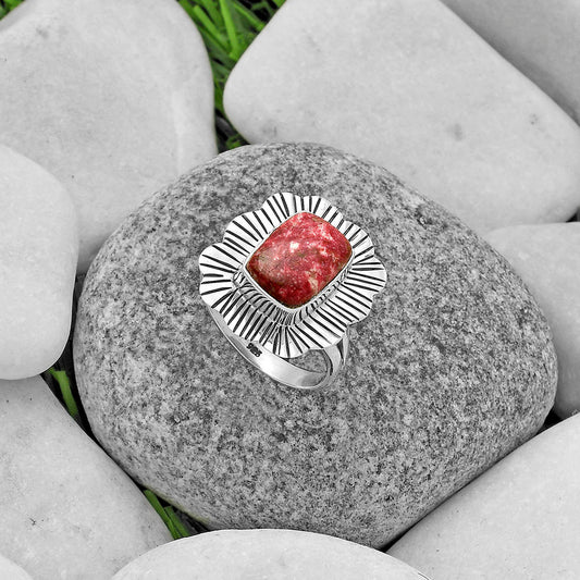 Natural Pink Thulite - Norway Ring size-8 R-1086 SDR175590