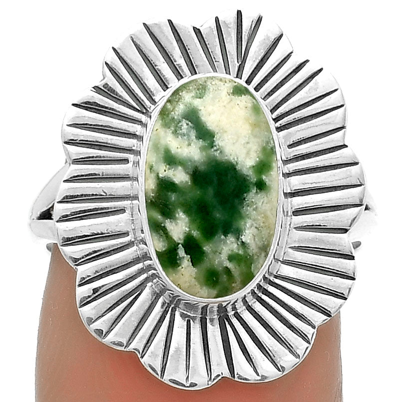 Natural Dioptase Ring size-7.5 R-1086 SDR175592