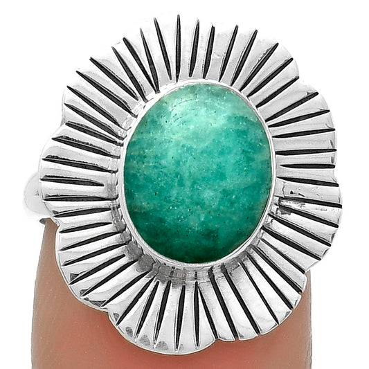 Natural Paraiba Amazonite Ring size-7 R-1086 SDR175593