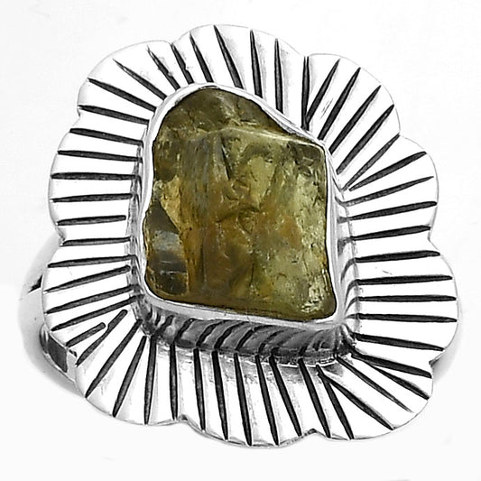 Natural Rare Kornerupine Rough Ring size-8.5 R-1086 SDR175594