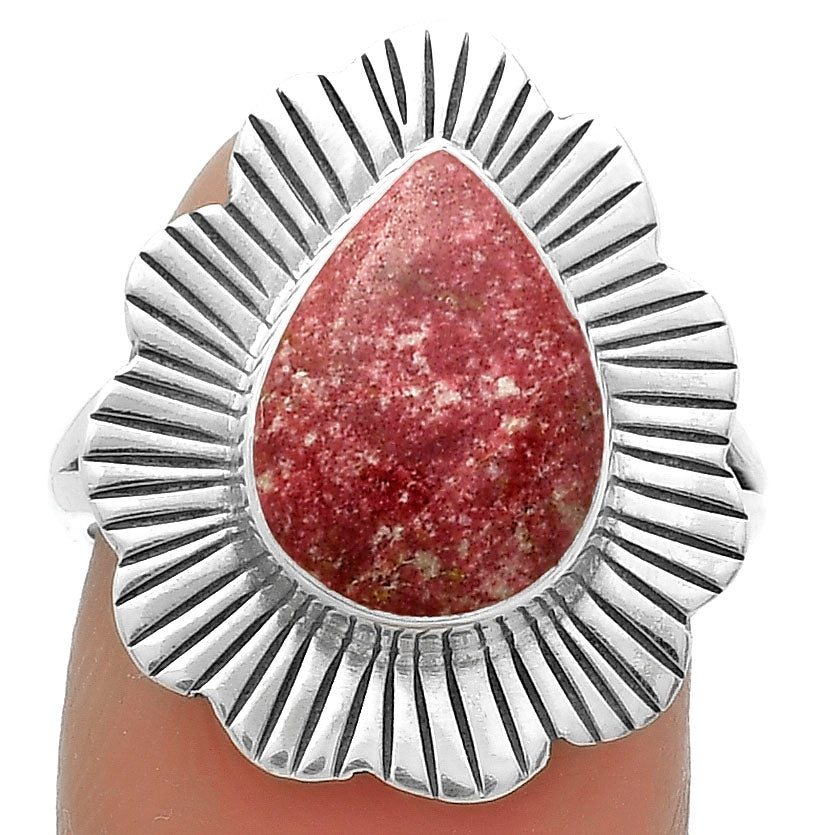 Natural Pink Thulite - Norway Ring size-7.5 R-1086 SDR175605
