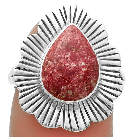 Natural Pink Thulite - Norway Ring size-7.5 R-1086 SDR175605
