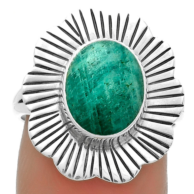 Natural Paraiba Amazonite Ring size-7.5 R-1086 SDR175607