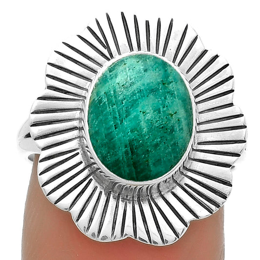 Natural Paraiba Amazonite Ring size-7.5 R-1086 SDR175607