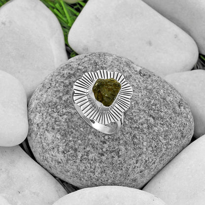 Natural Rare Kornerupine Rough Ring size-8.5 R-1086 SDR175610