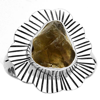 Natural Rare Kornerupine Rough Ring size-7.5 R-1086 SDR175619