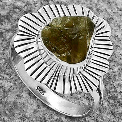 Natural Rare Kornerupine Rough Ring size-7.5 R-1086 SDR175619