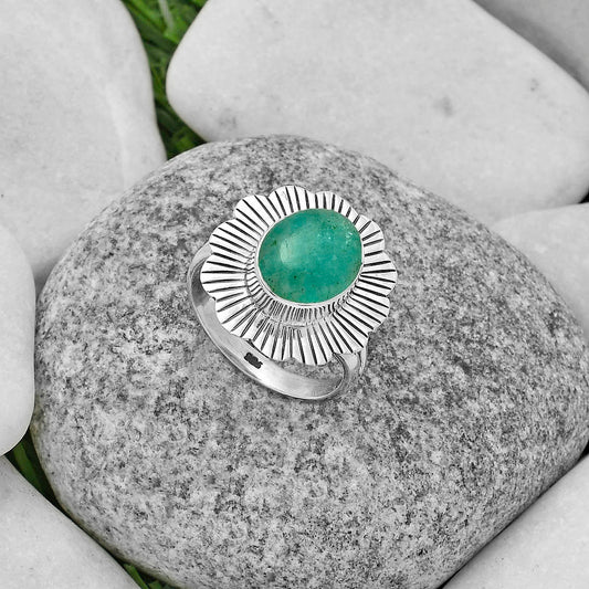 Natural Paraiba Amazonite Ring size-7 R-1086 SDR175624