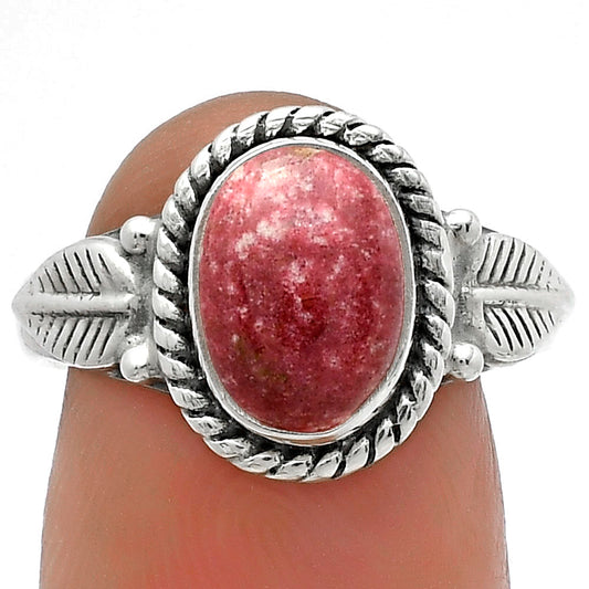 Natural Pink Thulite - Norway Ring size-7.5 R-1403 SDR175642
