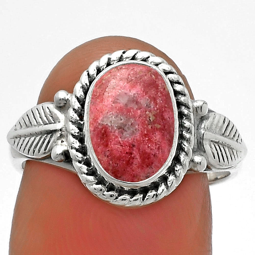 Natural Pink Thulite - Norway Ring size-7.5 R-1403 SDR175661