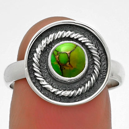 Copper Green Turquoise - Arizona Ring size-8 R-1439 SDR175687