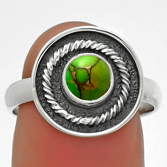 Copper Green Turquoise - Arizona Ring size-8 R-1439 SDR175687