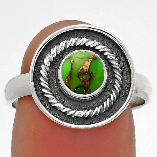 Copper Green Turquoise - Arizona Ring size-8 R-1439 SDR175688