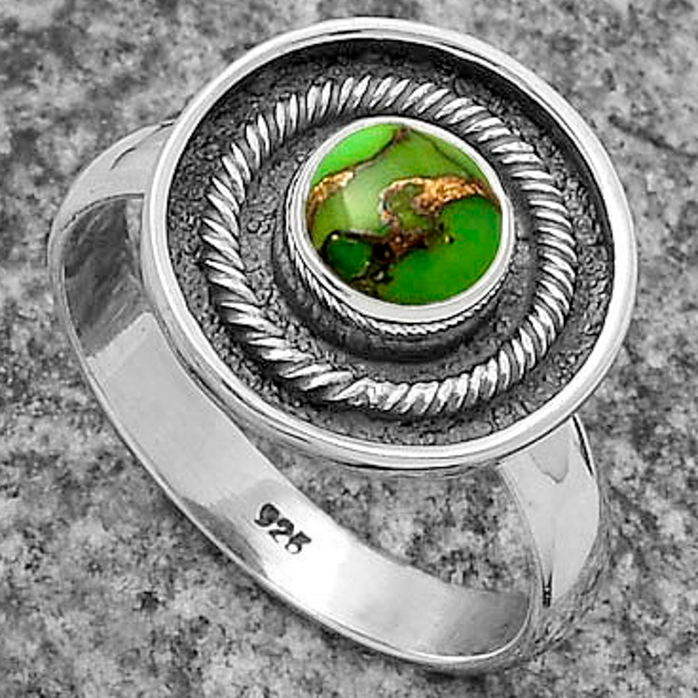 Copper Green Turquoise - Arizona Ring size-8 R-1439 SDR175688