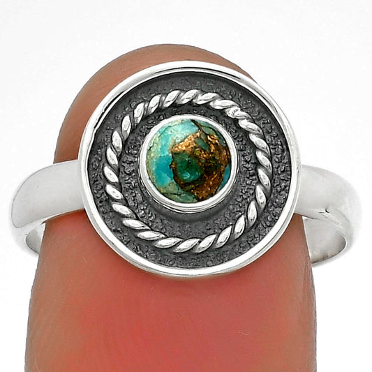 Copper Blue Turquoise - Arizona Ring size-8.5 R-1439 SDR175696