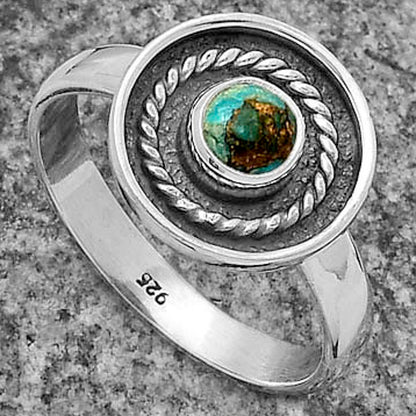Copper Blue Turquoise - Arizona Ring size-8.5 R-1439 SDR175696