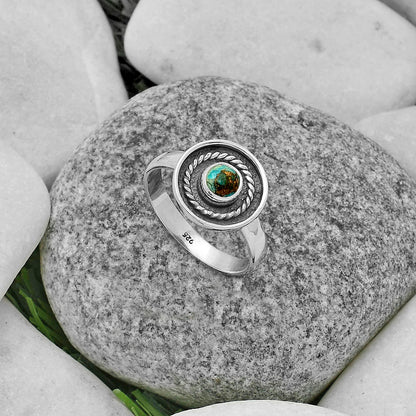 Copper Blue Turquoise - Arizona Ring size-8.5 R-1439 SDR175696