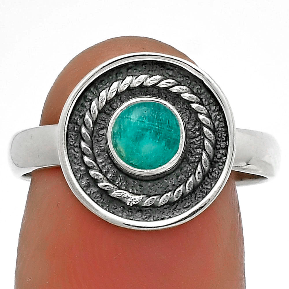 Natural Paraiba Amazonite Ring size-7 R-1439 SDR175703