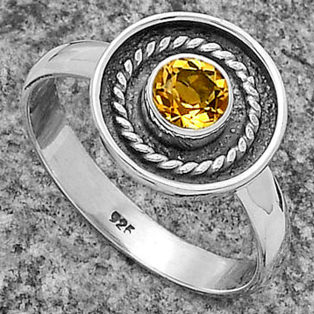 Natural Citrine Ring size-7.5 R-1439 SDR175711