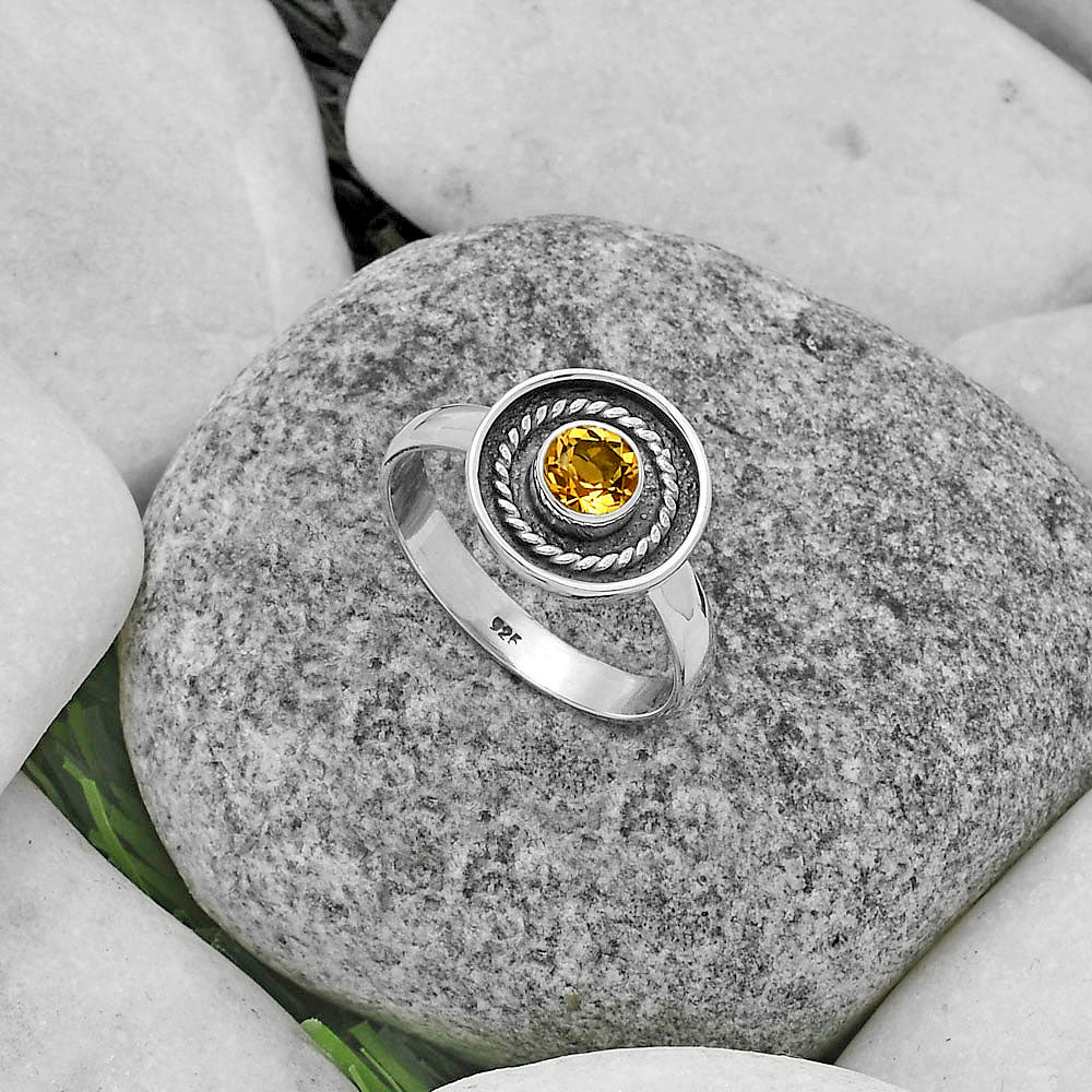 Natural Citrine Ring size-7.5 R-1439 SDR175711