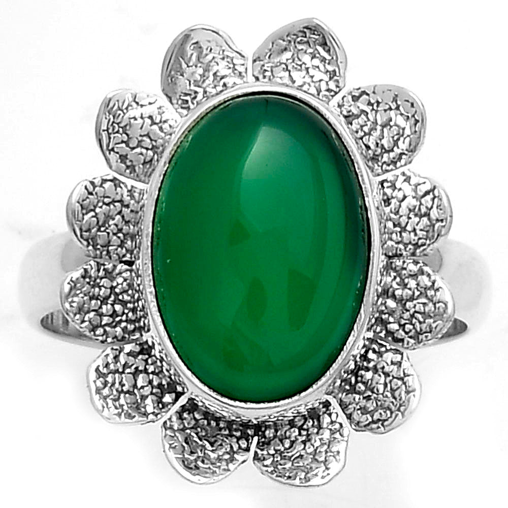 Natural Green Onyx Ring size-8.5 R-1241 SDR175739