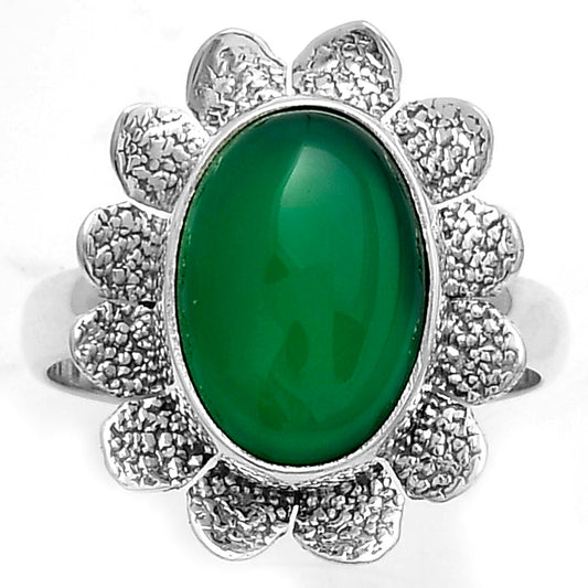 Natural Green Onyx Ring size-8.5 R-1241 SDR175739