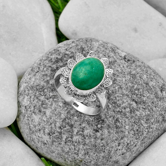 Natural Paraiba Amazonite Ring size-8.5 R-1241 SDR175748