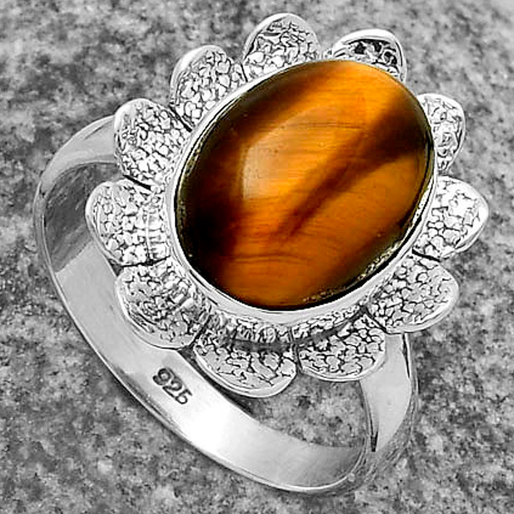 Natural Tiger Eye - Africa Ring size-8.5 R-1241 SDR175766