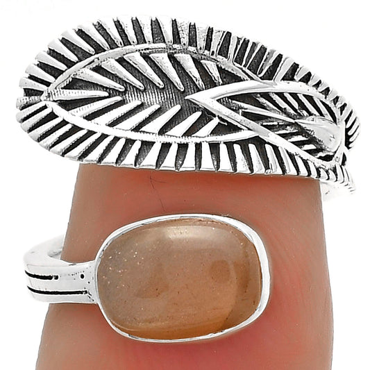 Natural Peach Moonstone Ring size-7 R-1116 SDR175791