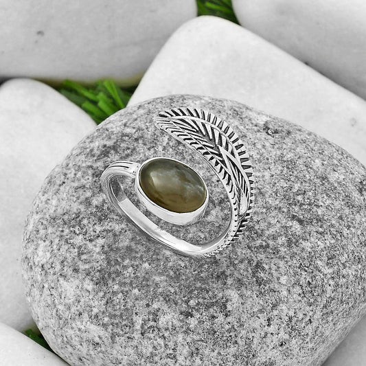 Natural Gray Moonstone Ring size-7 R-1116 SDR175812