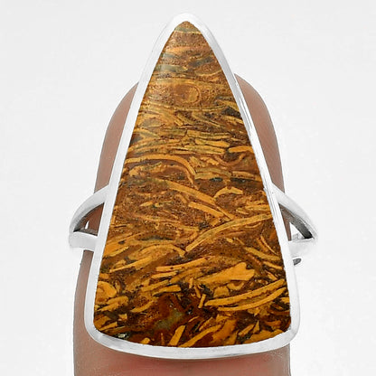 Natural Coquina Fossil Jasper India Ring size-7 R-1005 SDR175899