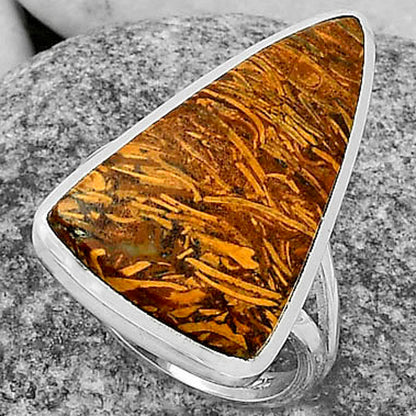 Natural Coquina Fossil Jasper India Ring size-7 R-1005 SDR175899