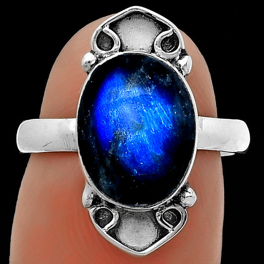 Blue Fire Labradorite - Madagascar Ring size-7 R-1204 SDR176080