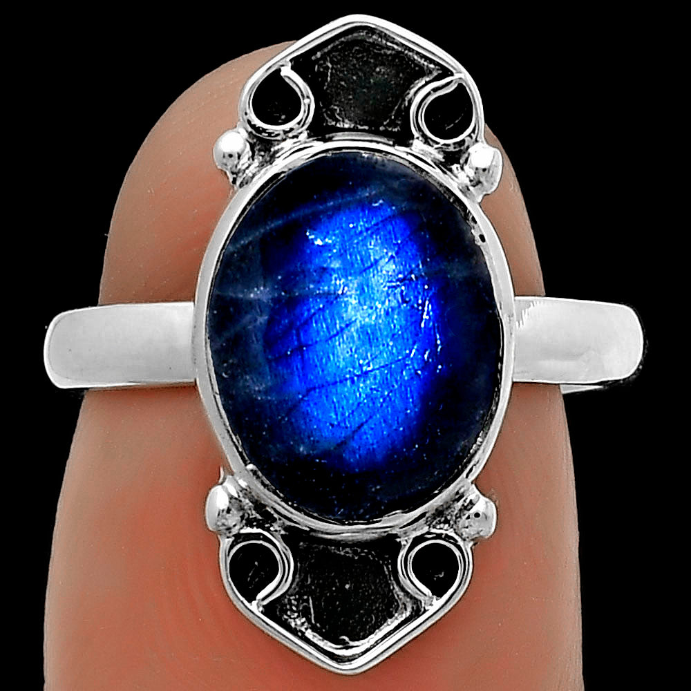 Blue Fire Labradorite - Madagascar Ring size-7 R-1204 SDR176081