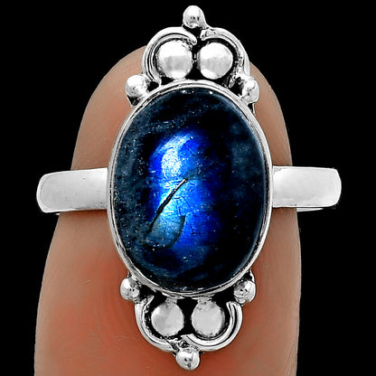 Blue Fire Labradorite - Madagascar Ring size-8 R-1123 SDR176134