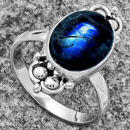Blue Fire Labradorite - Madagascar Ring size-8 R-1123 SDR176134