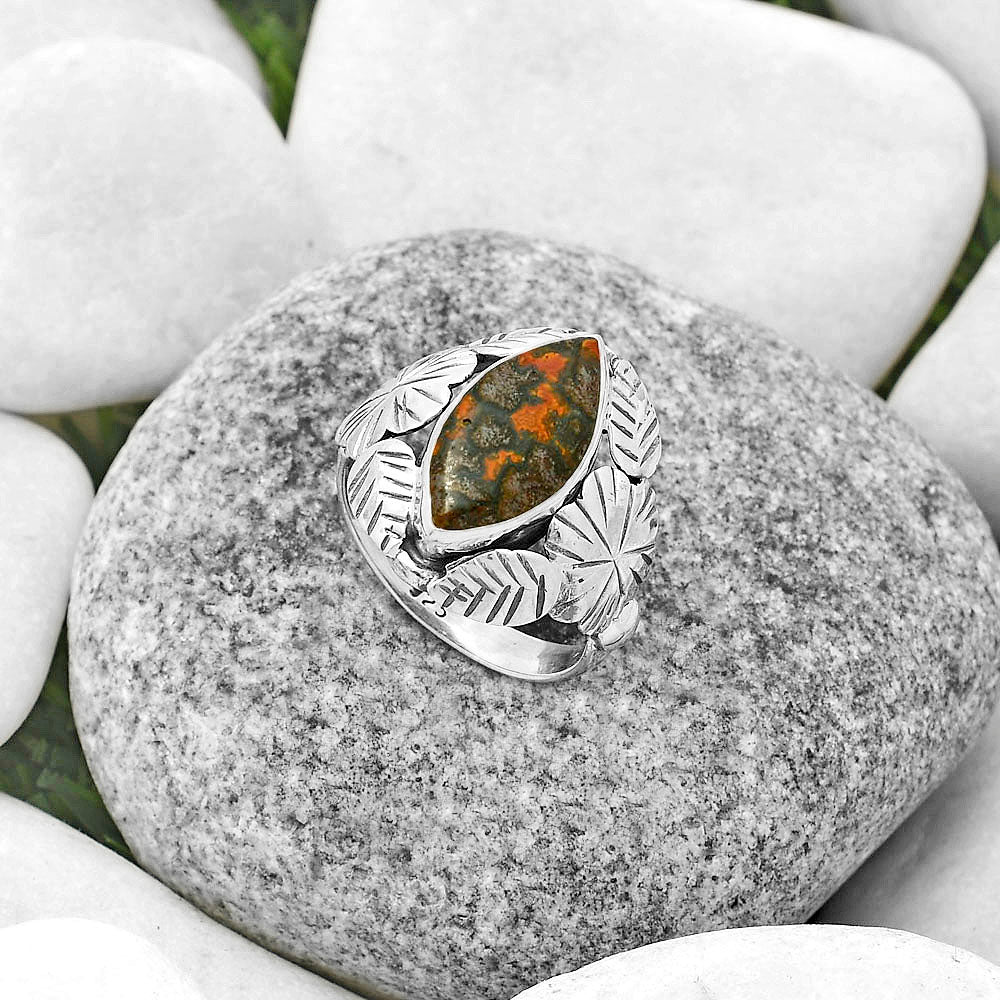 Southwest Design - Rare Cady Mountain Agate Ring size-7.5 R-1352 SDR176206