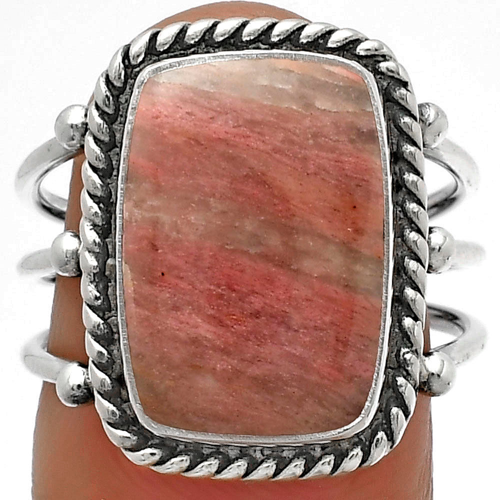 Natural Pink Tulip Quartz Ring size-7.5 R-1010 SDR176275