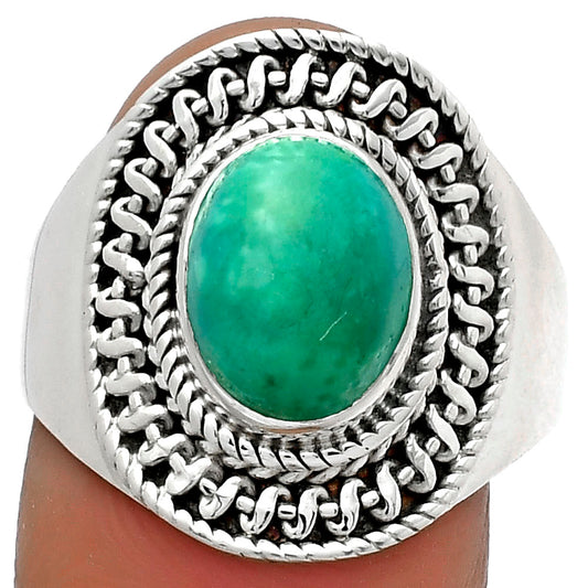 Natural Turquoise Magnesite Ring size-9 R-1279 SDR176472