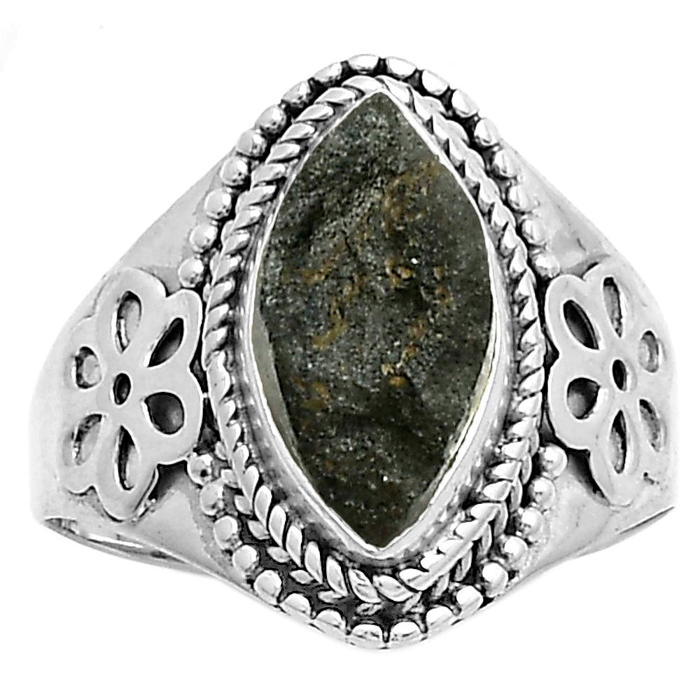 Natural Tektite Rough - Greek Ring size-9 R-1541 SDR176482