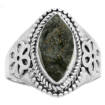 Natural Tektite Rough - Greek Ring size-9 R-1541 SDR176482