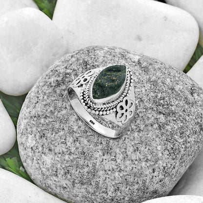 Natural Tektite Rough - Greek Ring size-9 R-1541 SDR176482