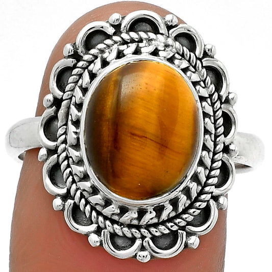 Natural Tiger Eye - Africa Ring size-9 R-1256 SDR176489
