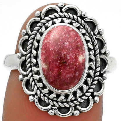 Natural Pink Thulite - Norway Ring size-7.5 R-1256 SDR176491