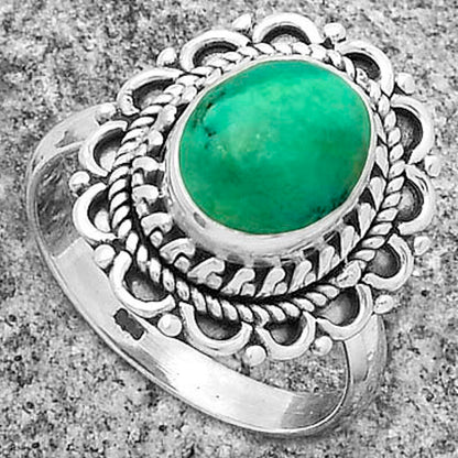 Natural Turquoise Magnesite Ring size-7 R-1256 SDR176519